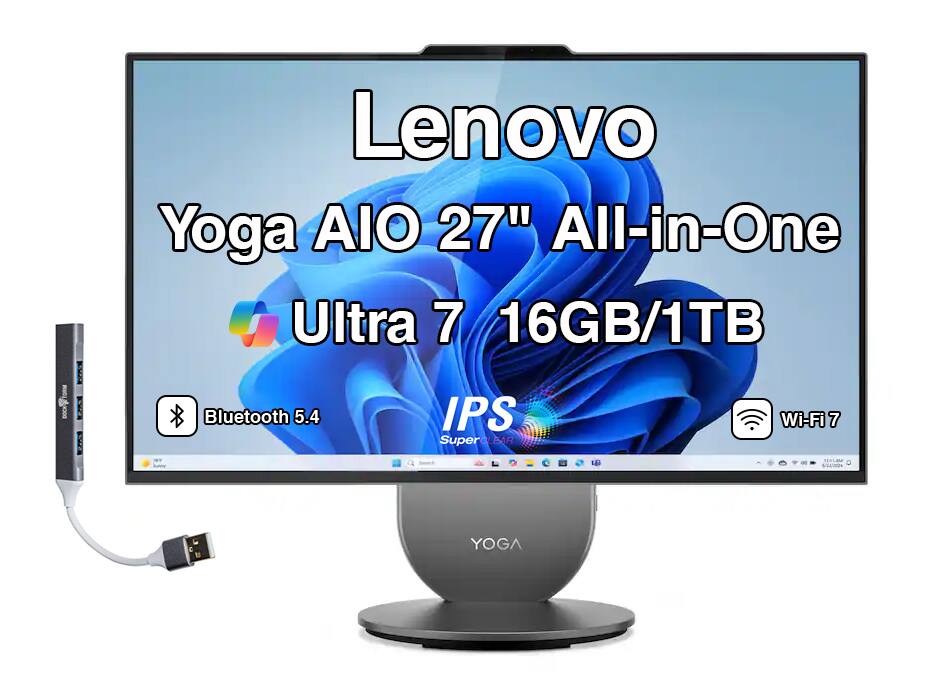 Lenovo Yoga AIO 27" All-in-One Ultra 7 16GB/1TB Bluetooth 5.4 IPS SuperCLEAR Wi-Fi 7