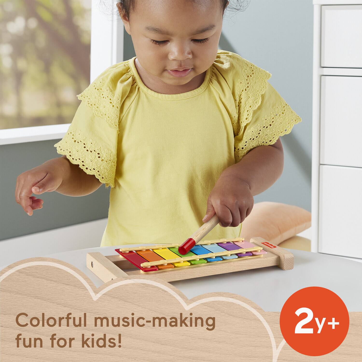 Colorful music-making fun for kids!  
2y+