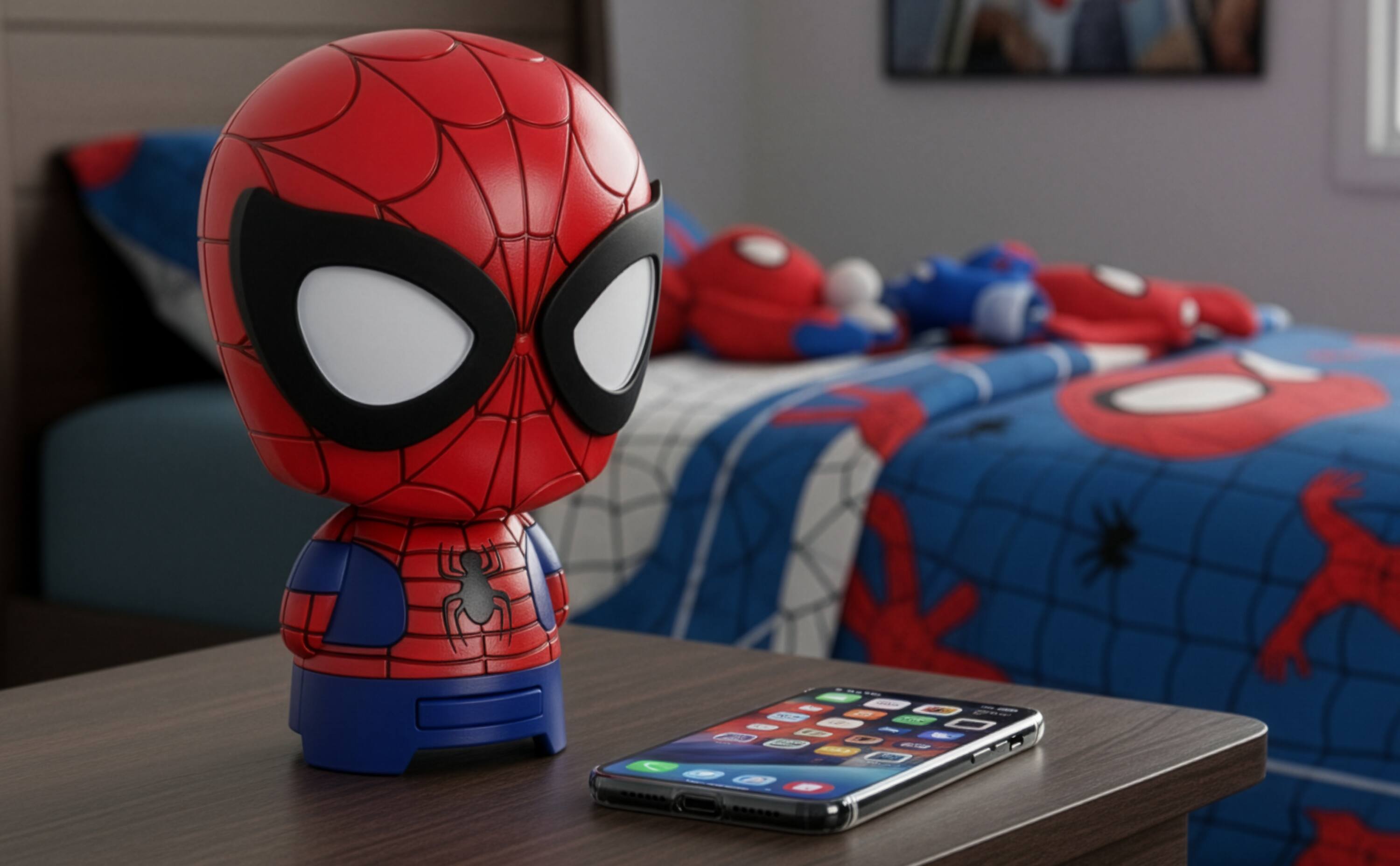 Angle. eKids - eKids Spiderman Bluetooth Speaker with Sound Effects, Wireless Speaker for Kids.