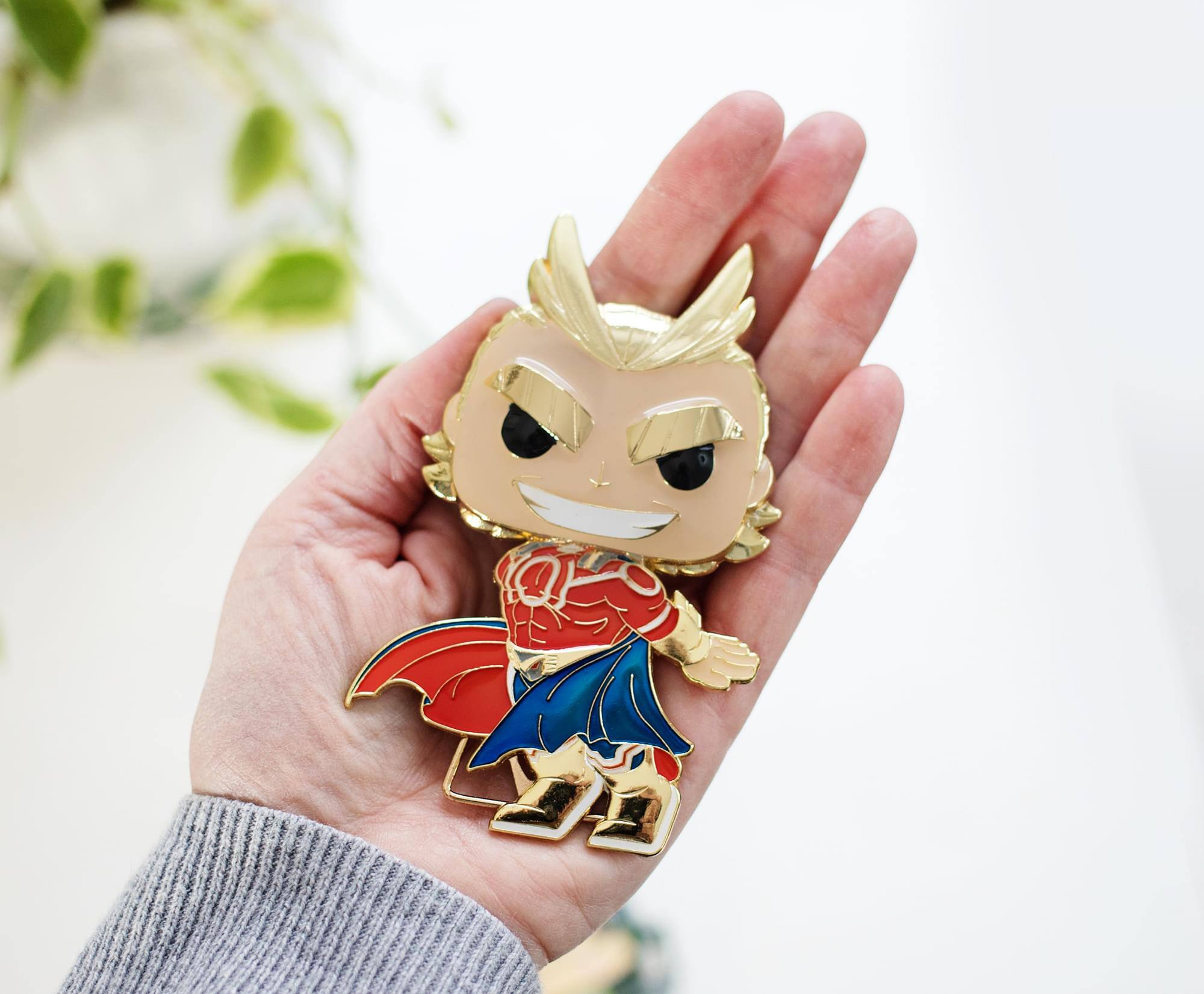 Alt View 1. Funko - My Hero Academia 3-Inch Funko POP Pin | All Might Chase - Red.