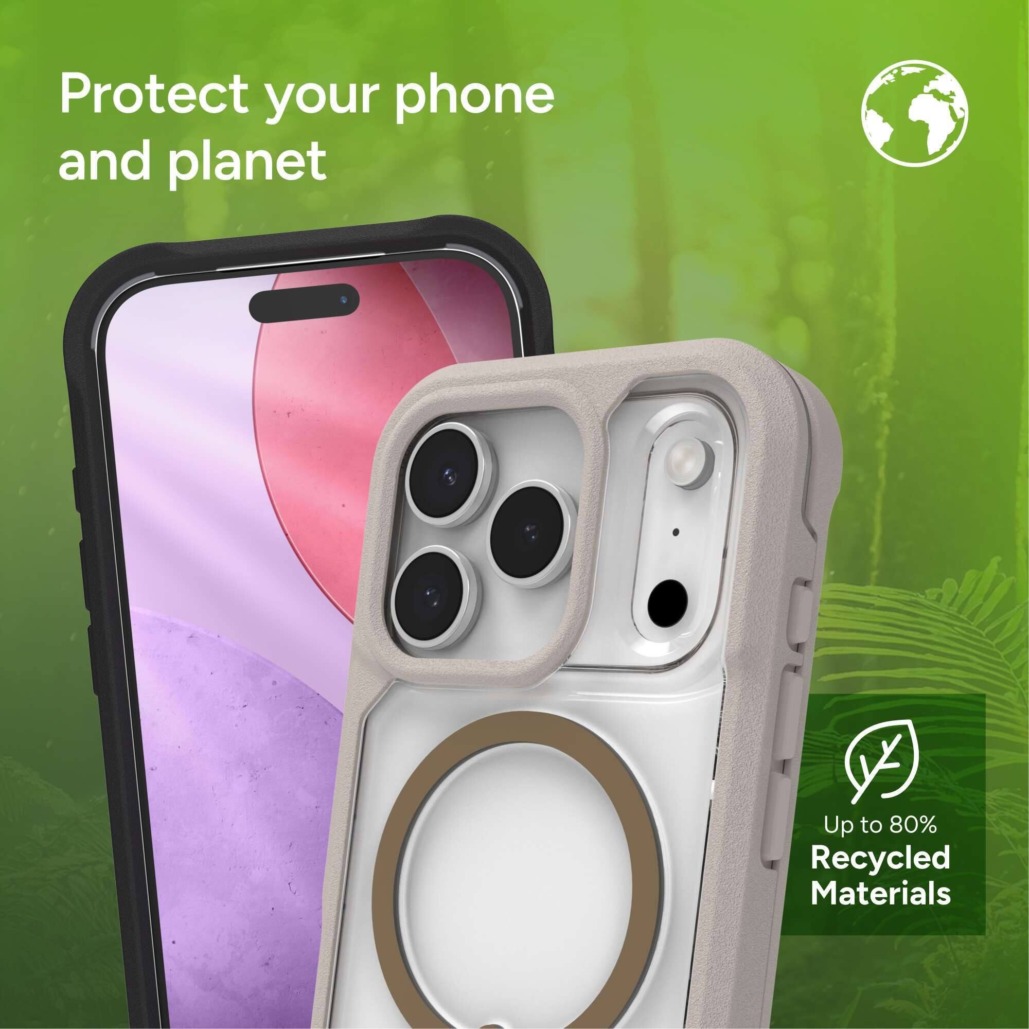 Protect your phone and planet

Up to 80% Recycled Materials