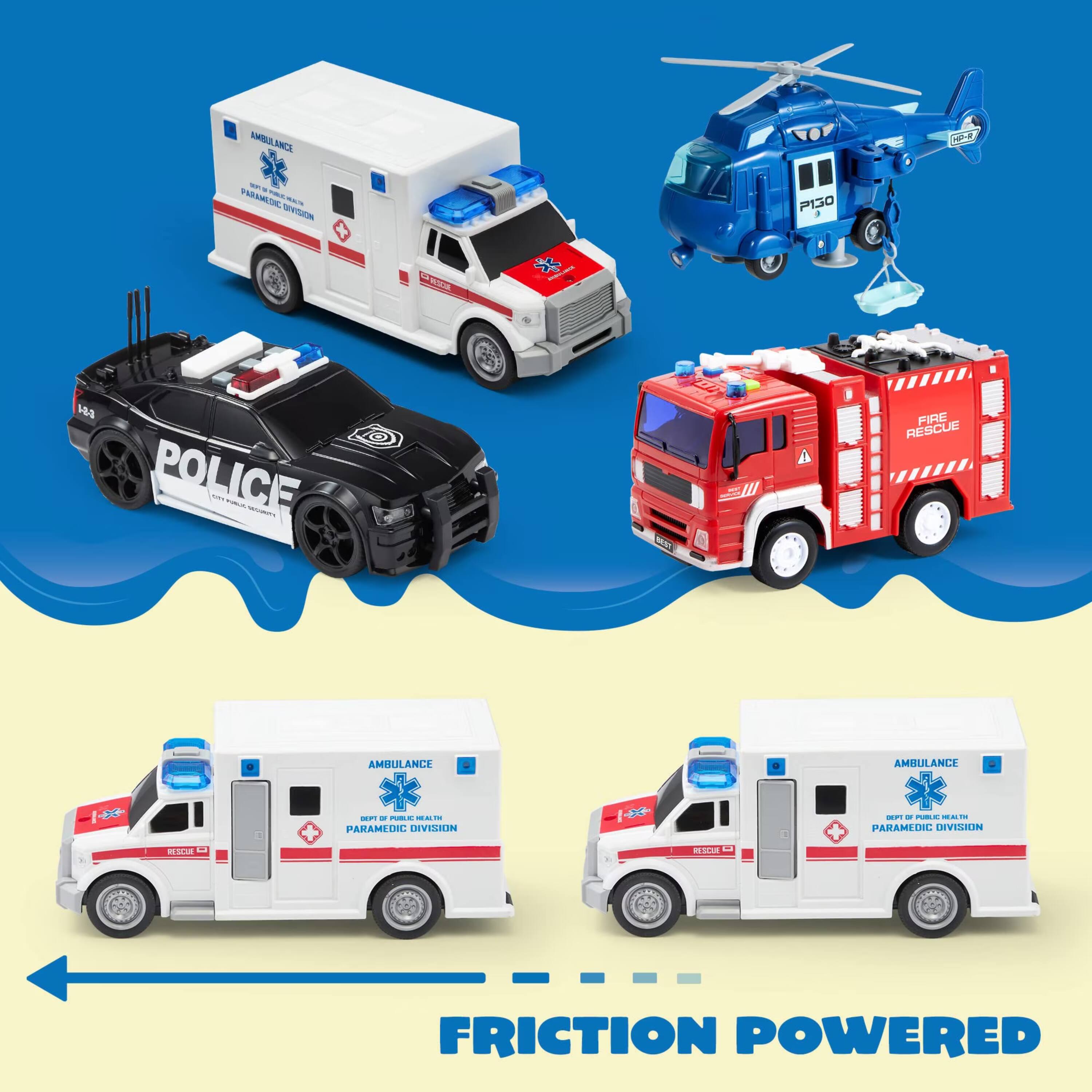 SMIULANCA MCS T - - TA/ P - - P130 + F 18 o POLICE AT - W PIRE RESCUE AMBULANCE AMBULANCE 1-2e- I SC - + -N - -.IE -- PARAMEDIC DIVISION 1-98- 5M 1 + - - - -- PARAMEDIC DIVISION FRICTION POWERED