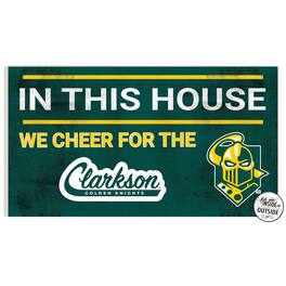 Jardine - Clarkson Golden Knights 11" x 20" Indoor/Outdoor In This House Sign - Green
