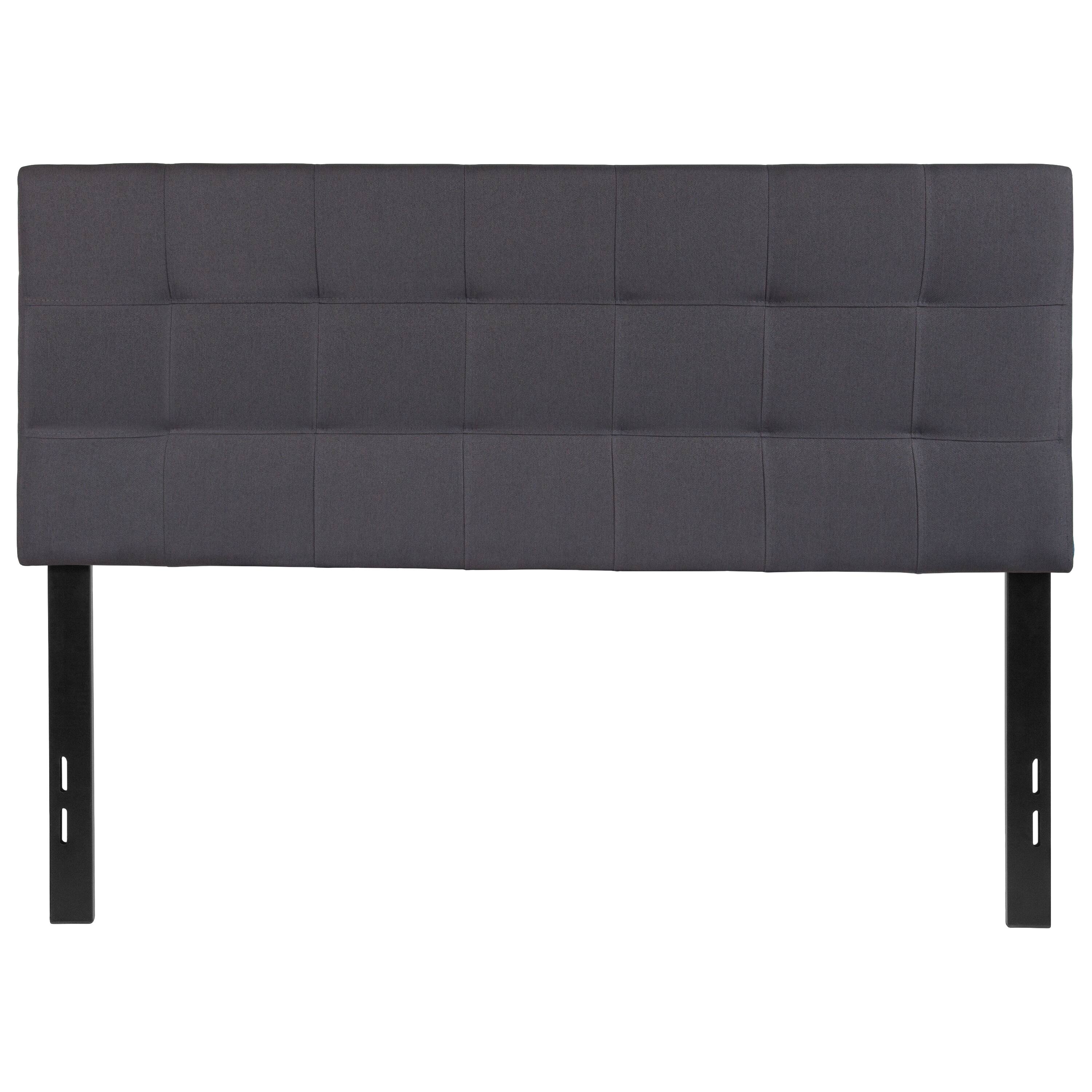 Alt View 5. Emma + Oliver - Quilted Tufted Upholstered Headboard - Dark Gray.