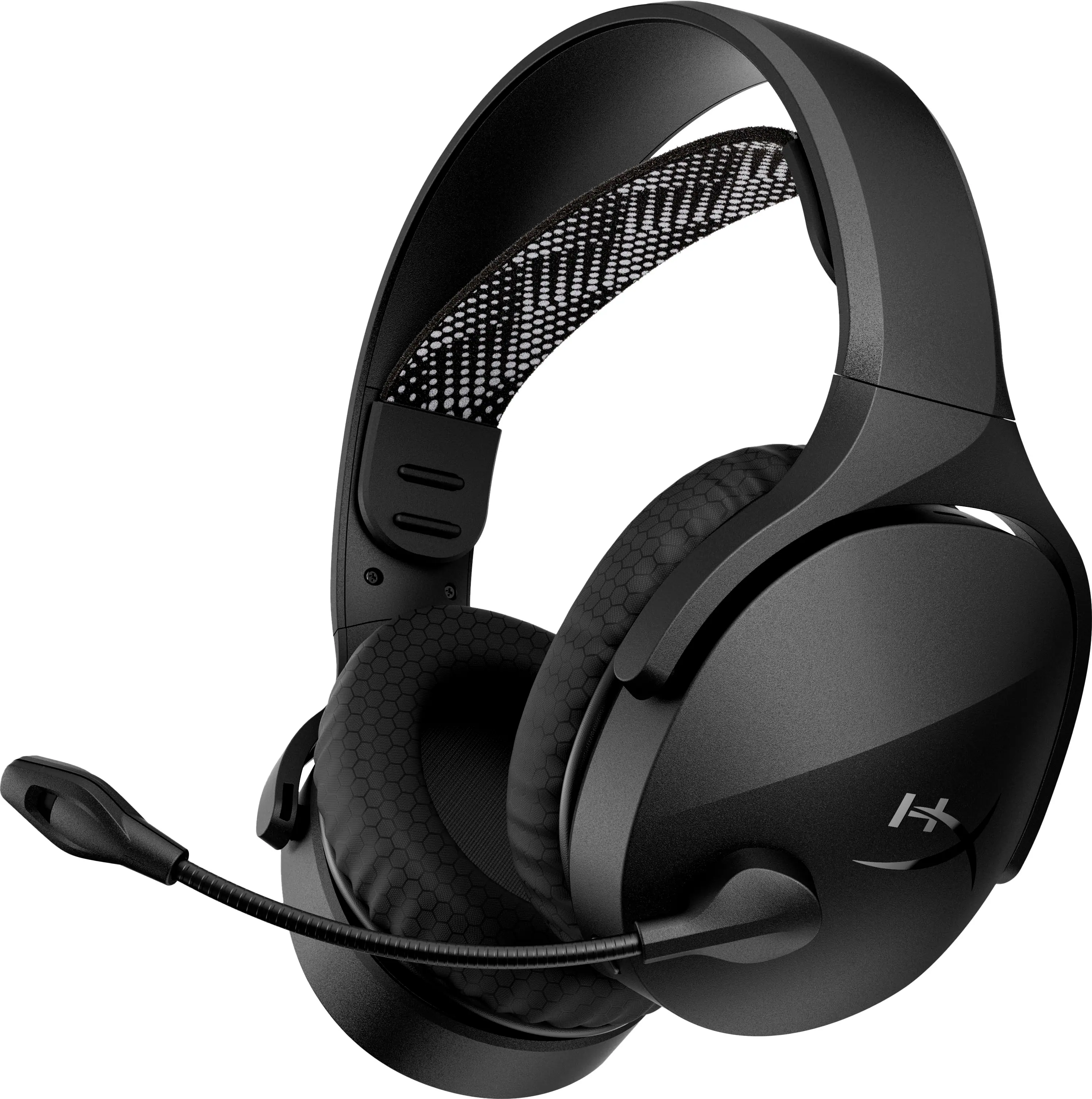Front. HyperX - Cloud Jet Dual Wireless Gaming Headset for PC, Mac, PS5, PS4, and Mobile - Black.