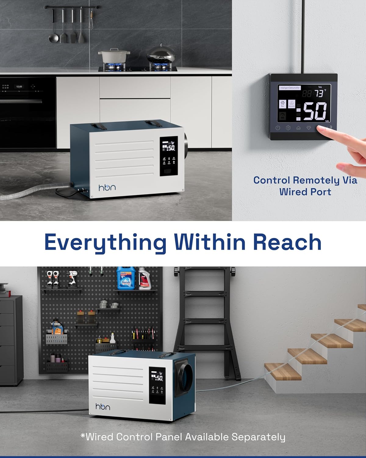 Everything Within Reach

Control Remotely Via Wired Port

*Wired Control Panel Available Separately