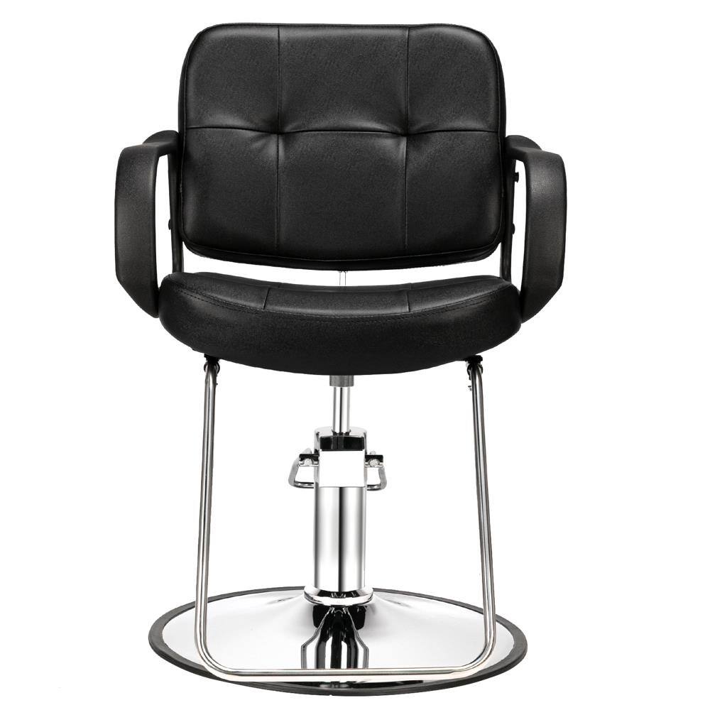 Left. Winado - Hydraulic Salon Barber Chair Shampoo Hair Styling Beauty Spa Equipment Multi-Function Leather Styling & Shampoo Chair - Black.