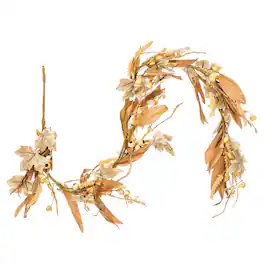 Vickerman - 5' Artificial Mixed Harvest Foliage with Berries Garland - Multicolor