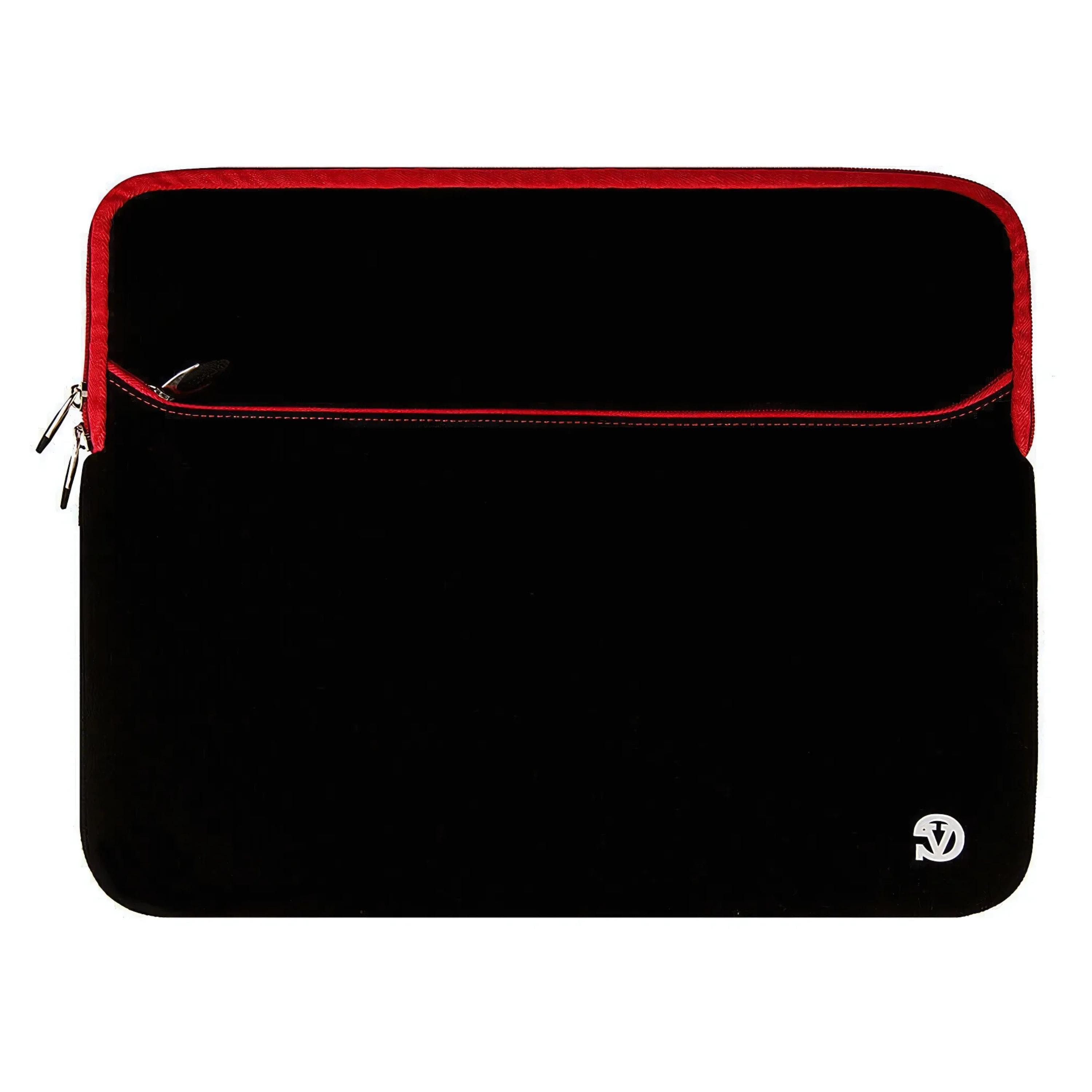 Front. Kitcheniva - Laptop Neoprene Sleeve Case Carry Bag For 15" Laptop Black/Red - Black/Red.