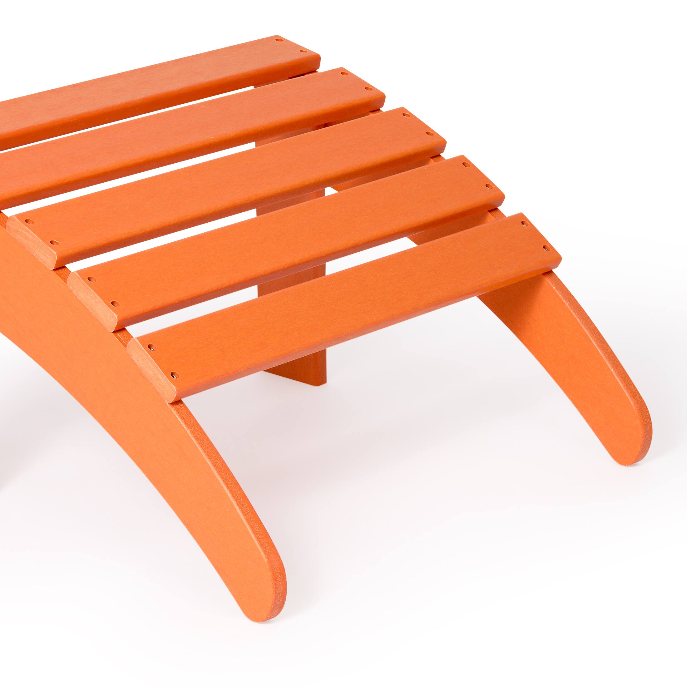 Alt View 4. WestinTrends - WestinTrends Malibu Outdoor folding ottoman for Adirondack chair - Orange.