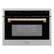 Front. ZLINE - Autograph Edition 24" 1.6 cu ft. Built-in Convection Microwave Oven in Stainless Steel and Champagne Bronze Accents - Stainless steel.