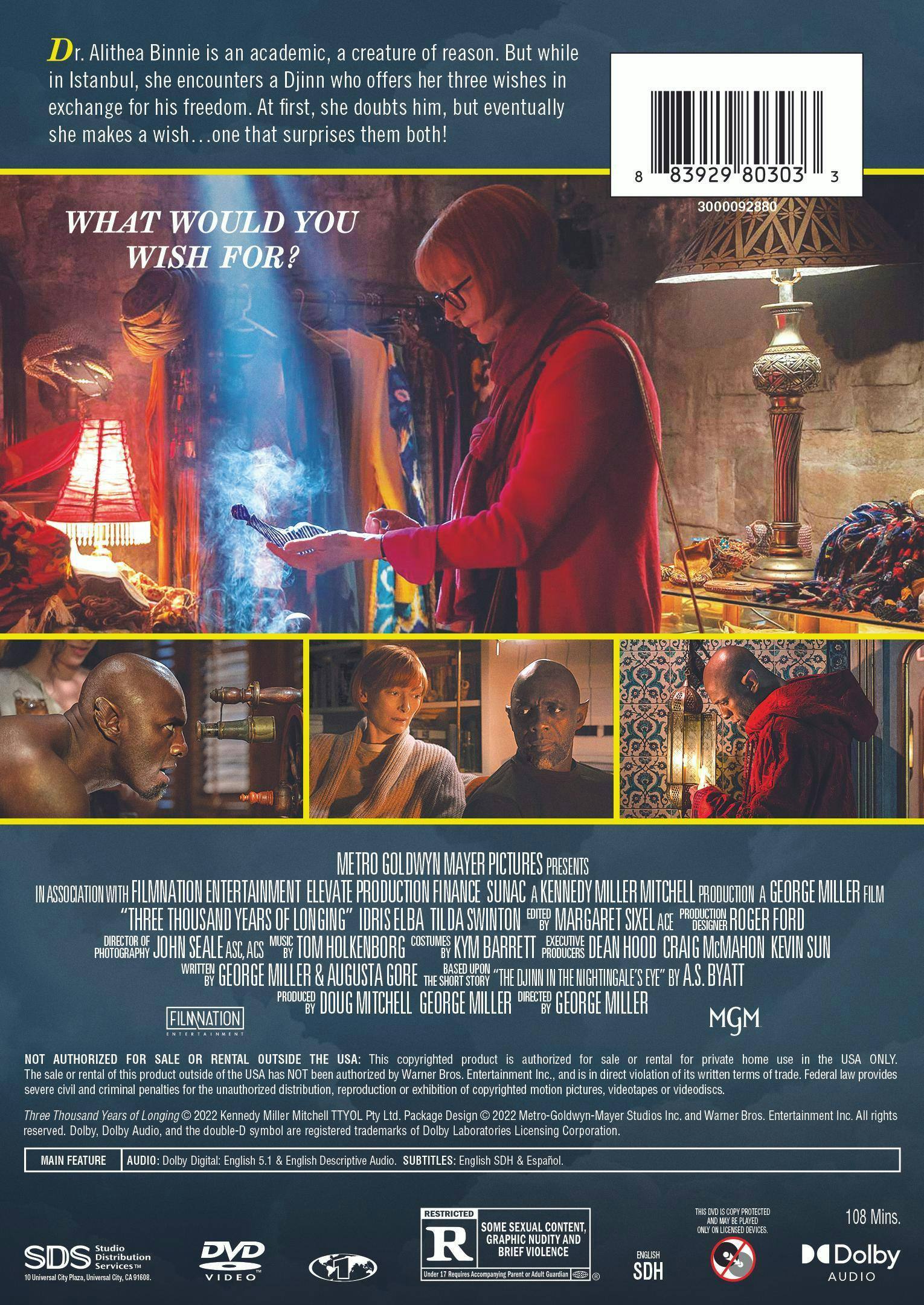 Back. Three Thousand Years of Longing [DVD].