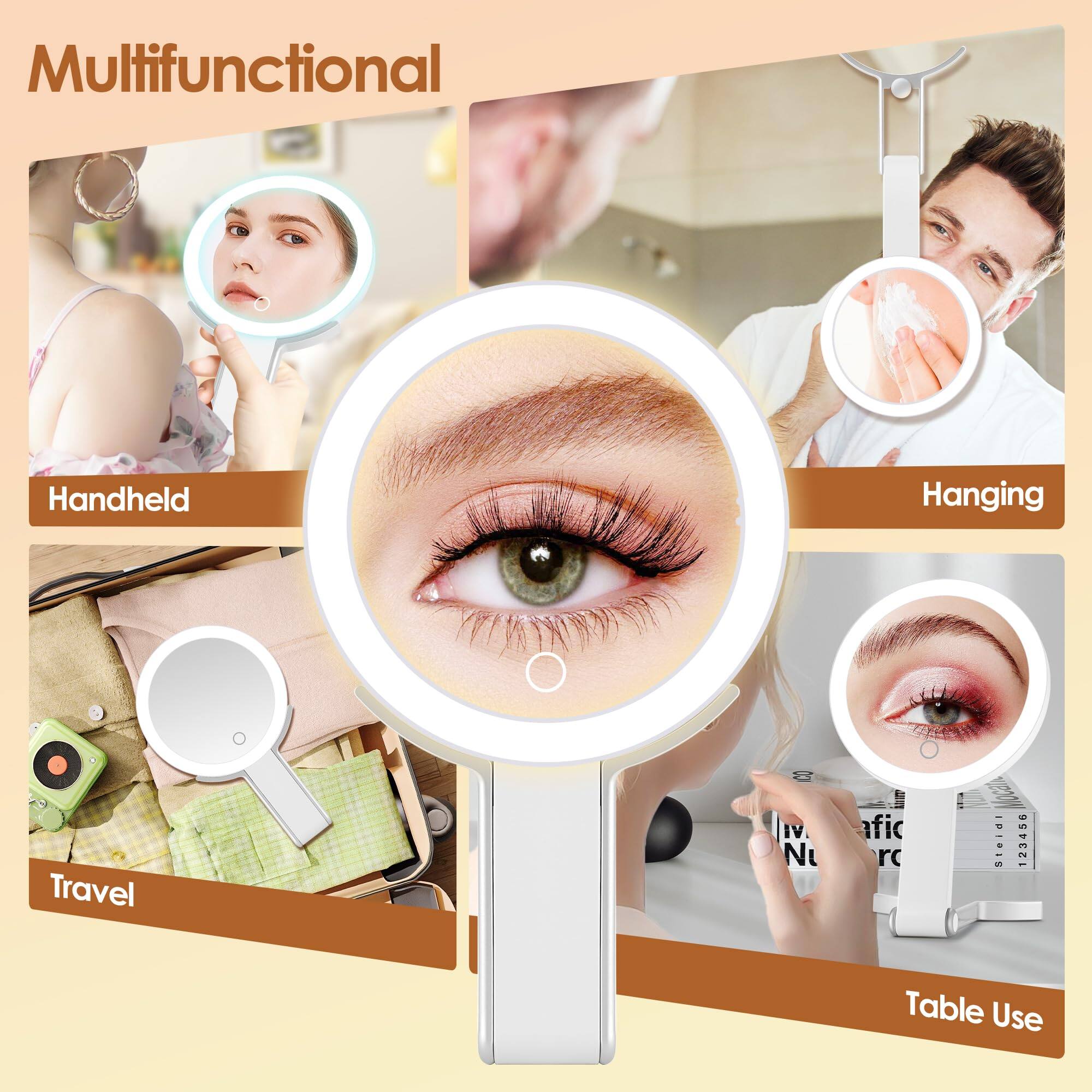 Multifunctional

- Handheld
- Hanging
- Travel
- Table Use