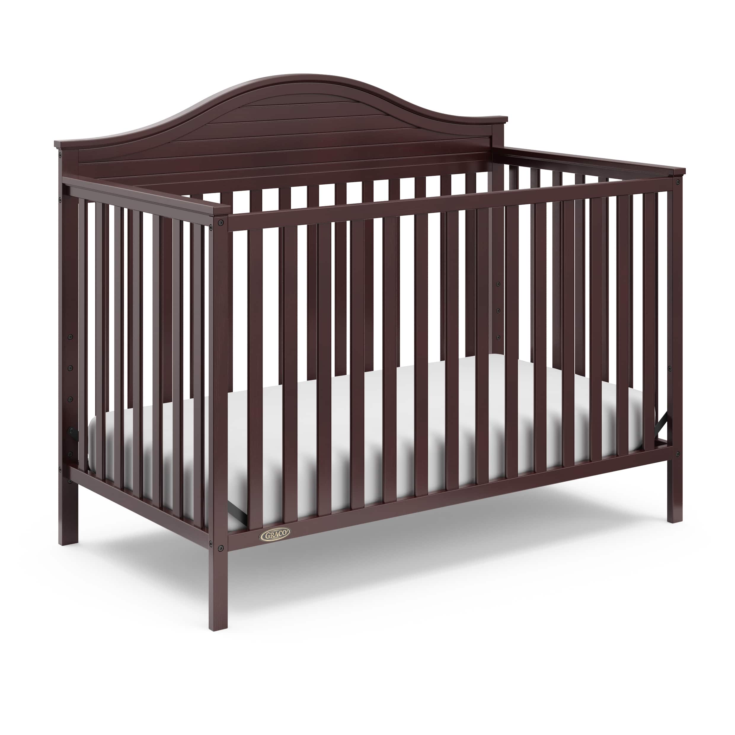 Front. Graco - Stella 5-in-1 Convertible Crib - Espresso.