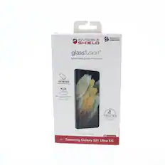 Designed for INVISIBLE SHIELD glassfusion+ Hybrid Glass Screen Protection EXTREME impact Protection Contains Antimicrobial Treatment Anti-microbial Treatment Protesis Tour Screen Protector 1 TRUSTED 5G Compatible for: Samsung Galaxy S21 Ultra 5G