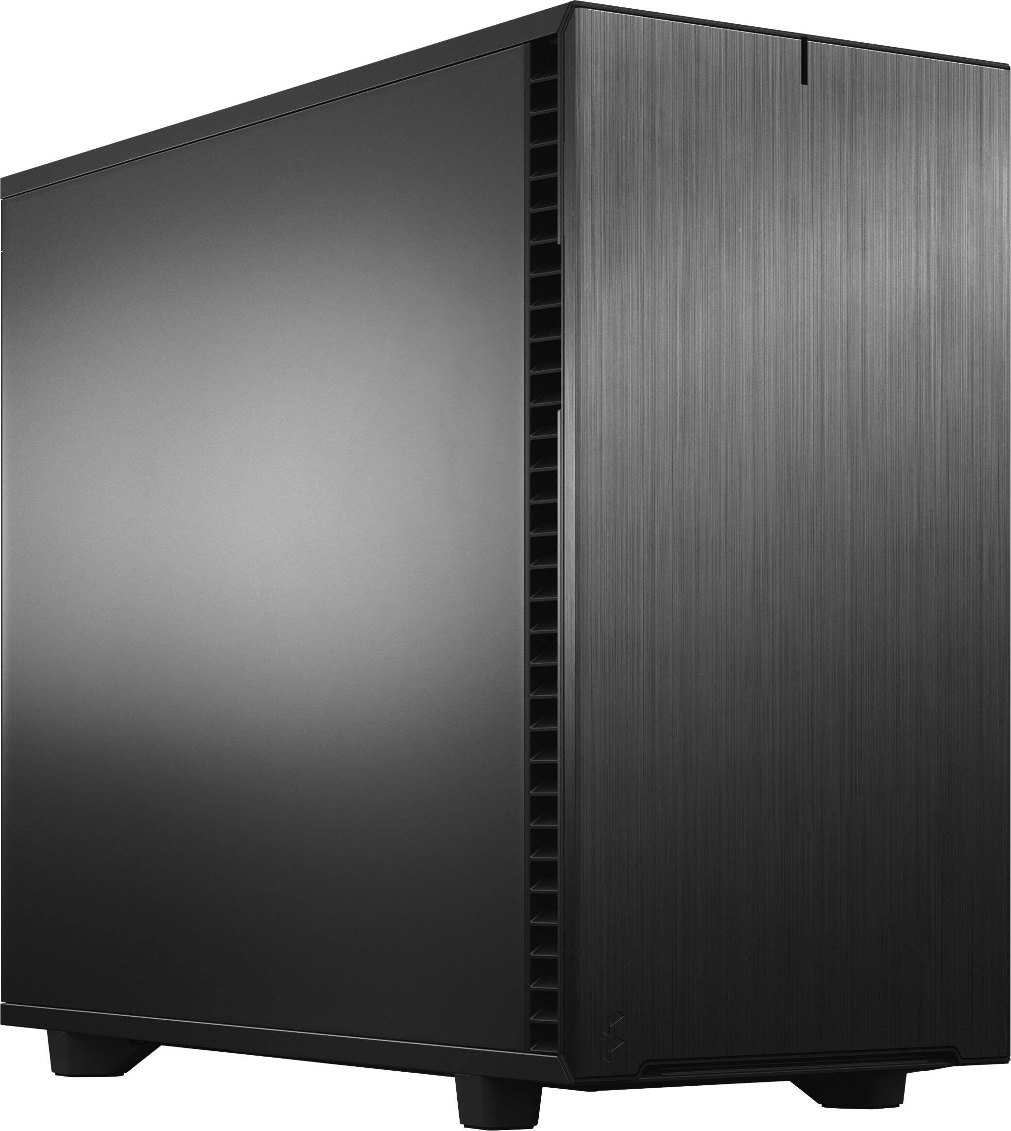 Front. Fractal Design - Fractal Design Define 7 Black Brushed Aluminum/Steel E-ATX Silent Modular Mid Tower PC Case - Black.