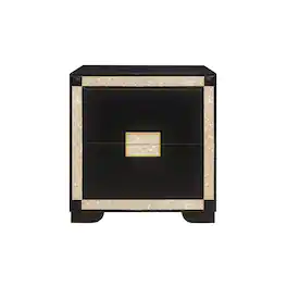 Global Furniture USA - Traditional Glam Blake /Gold Nightstand, ,Gold - Black