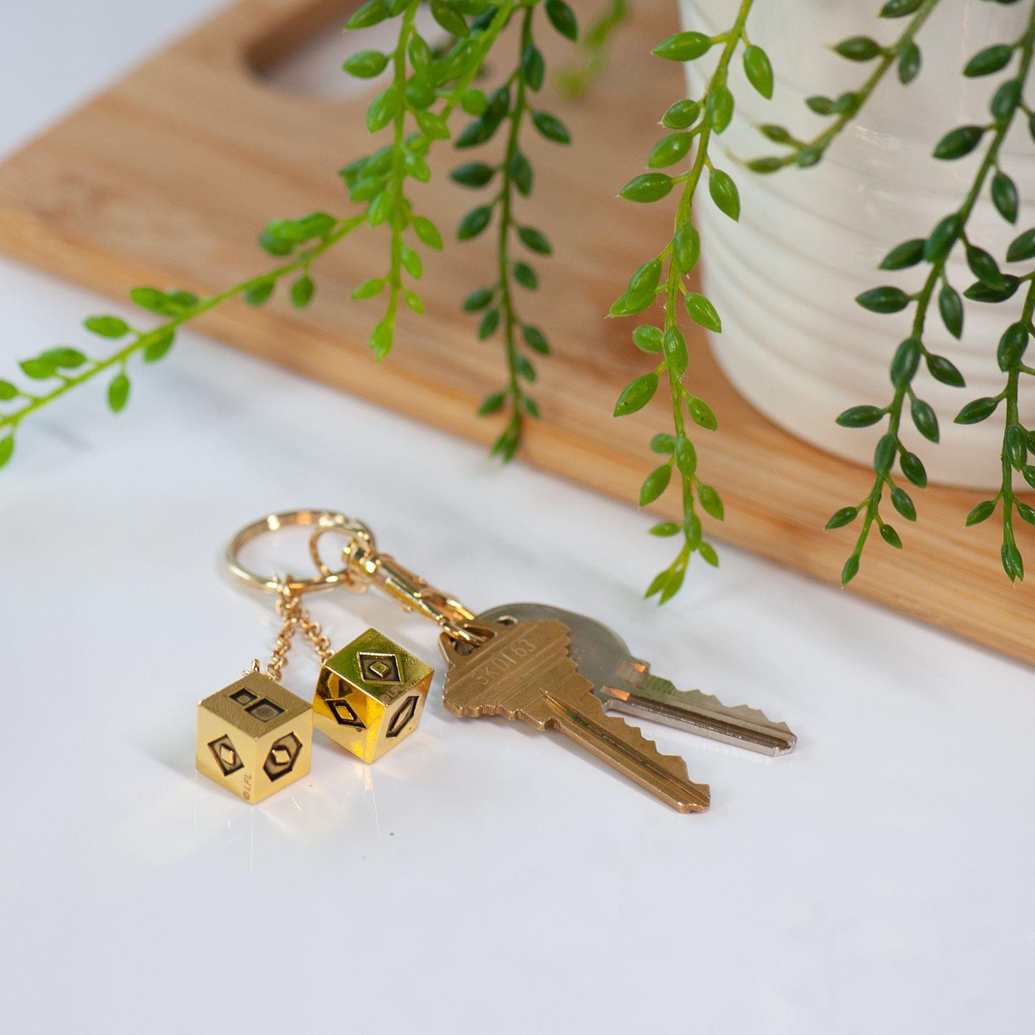 Alt View 3. SalesOne LLC - Star Wars Han Solo Lucky Sabacc Dice Keychain - Gold.
