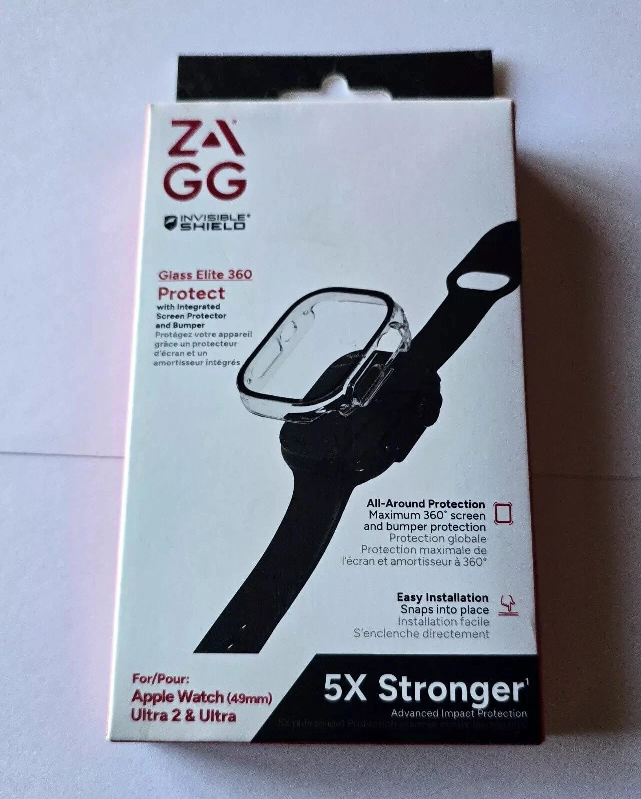 ZAGG - Glass Elite 360 Protect For Apple Watch (49mm) Ultra 2 & Ultra - Clear