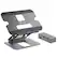 Front. j5create - Multi-Angle 4K Docking Stand - Silver.