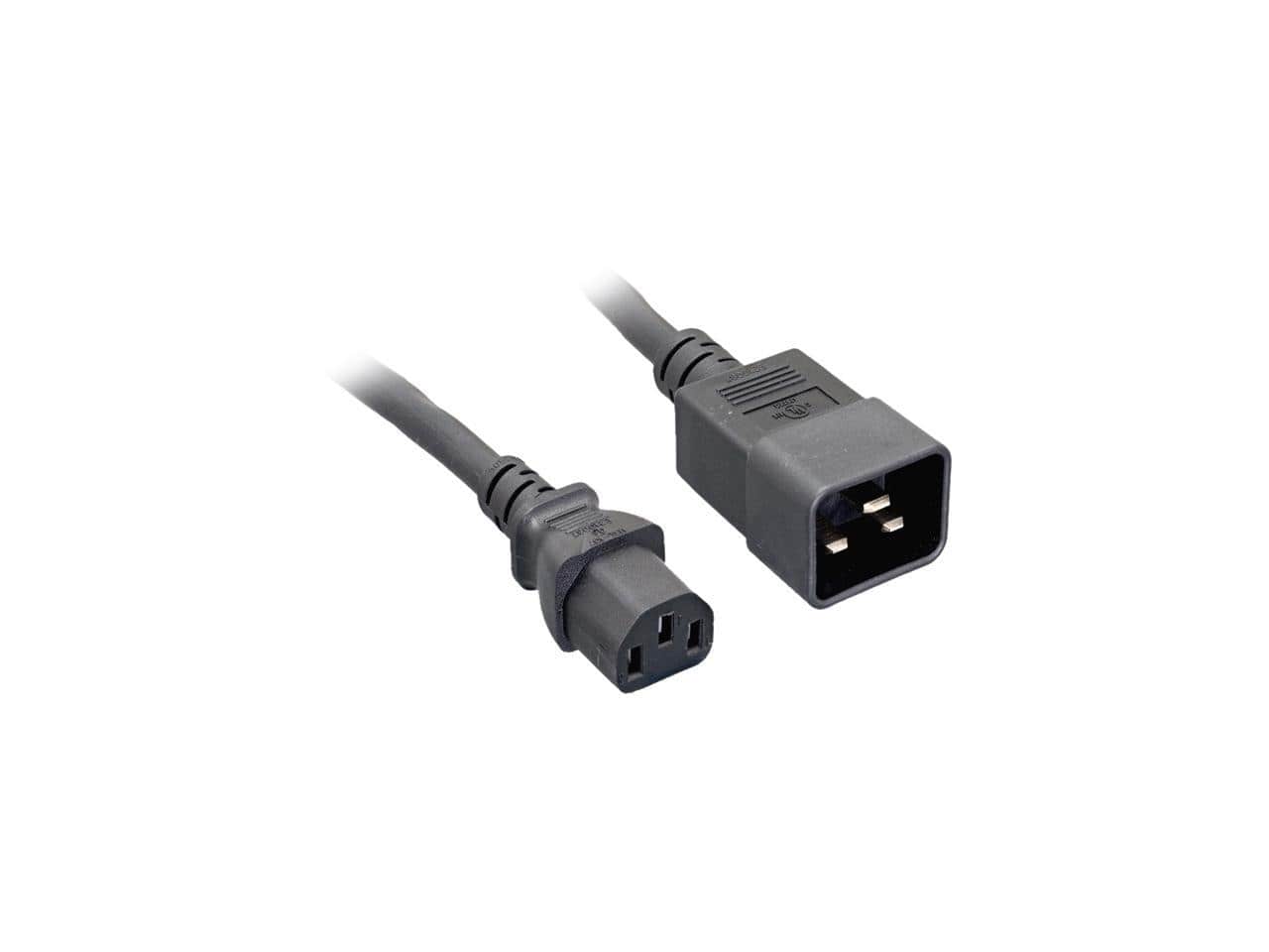 Nippon Labs - 14AWG C20 to C13 Power Cord, 15A/250V, 3FT, Black
