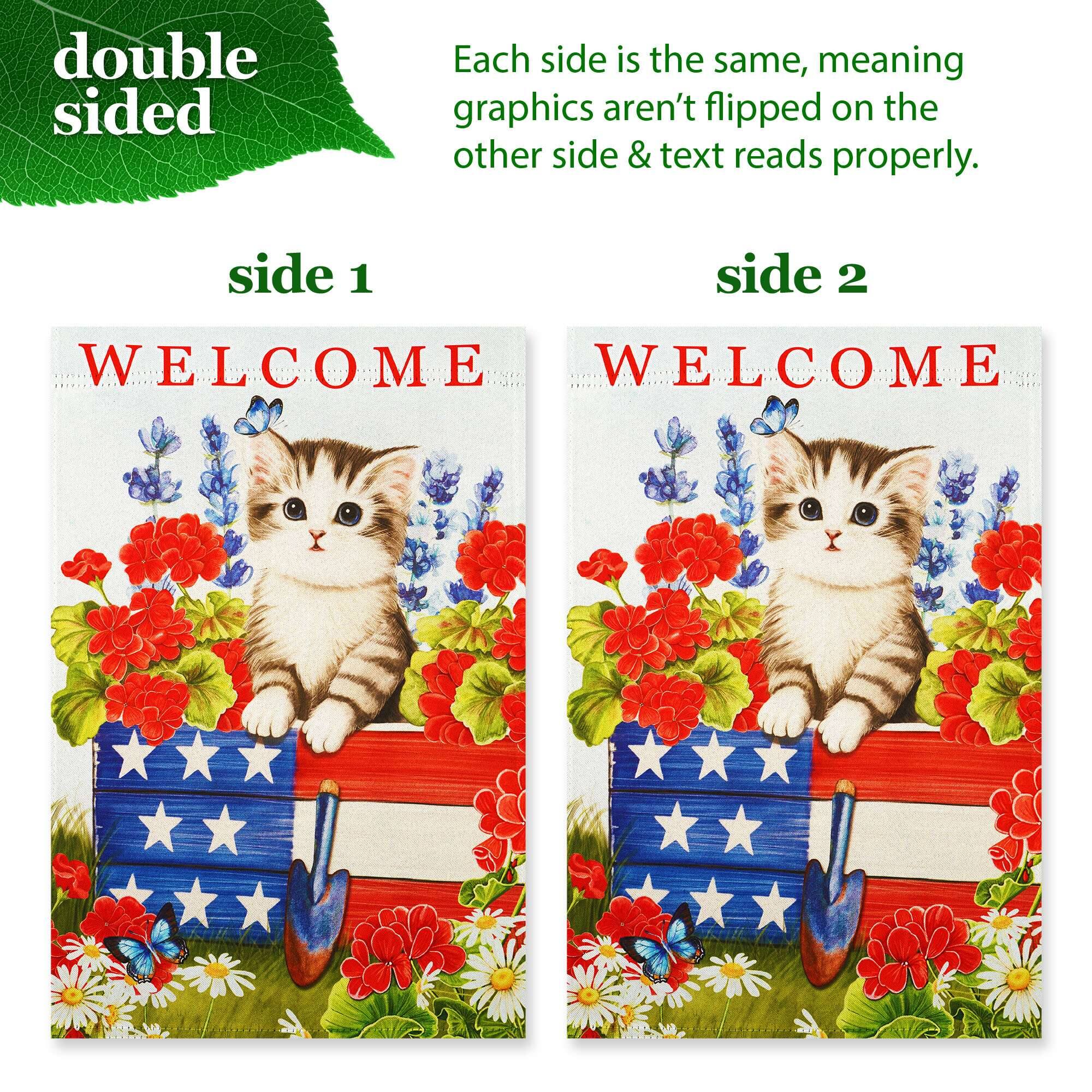 double sided

Each side is the same, meaning graphics aren't flipped on the other side & text reads properly.

side 1

WELCOME

side 2

WELCOME