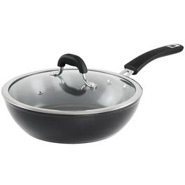 Kenmore - Arlington 3.5 Quart Non Stick Aluminum Saute Pan with Lid Diamond - Black