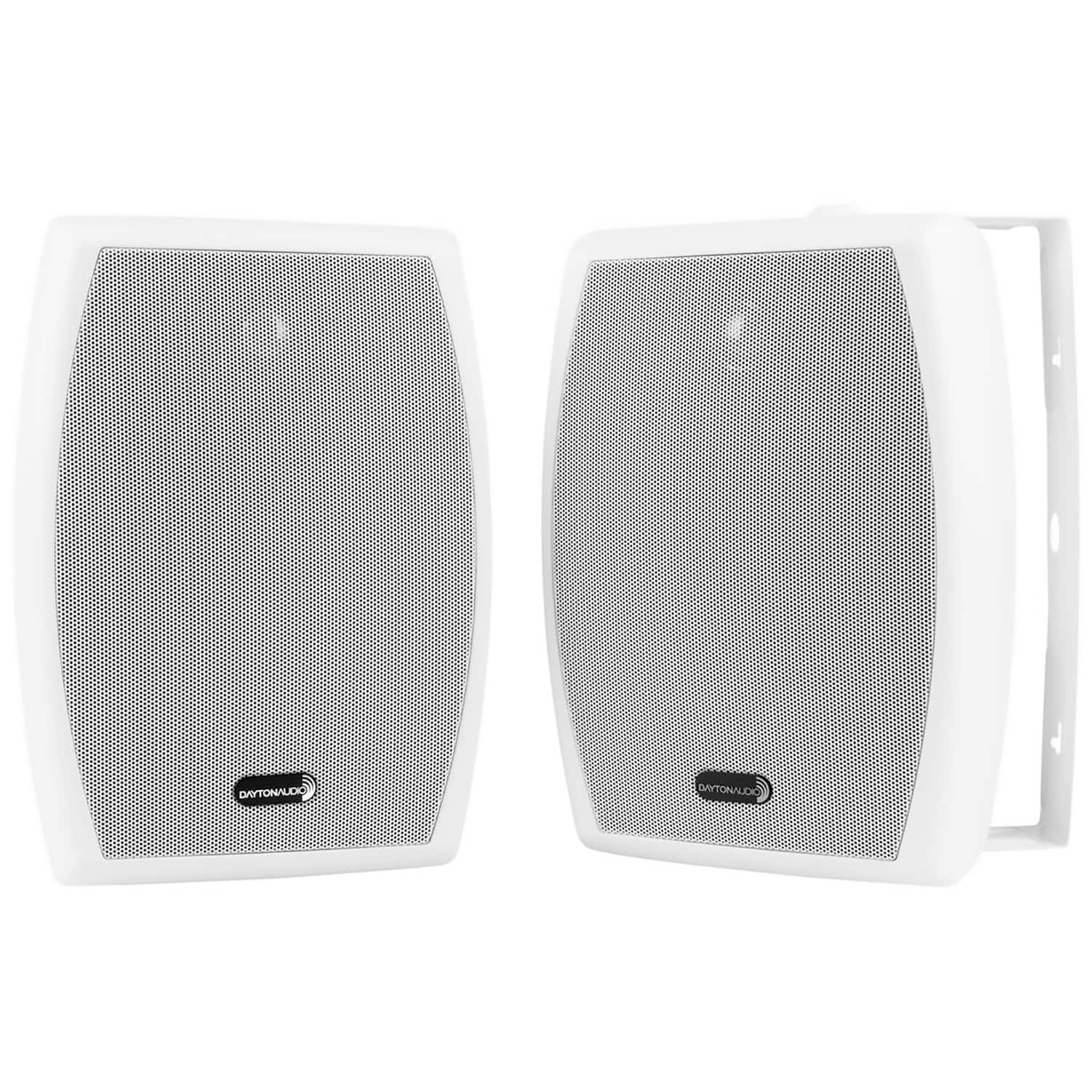 Dayton Audio - IO-Series IO655 Indoor/Outdoor Speaker Set 6.5" Woofers, 70V Multi-Taps, 8 Ohms, 2 Count - White