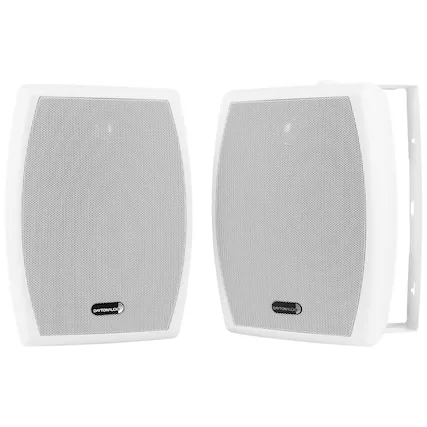 Front. Dayton Audio - IO-Series IO655 Indoor/Outdoor Speaker Set 6.5" Woofers, 70V Multi-Taps, 8 Ohms, 2 Count - White.