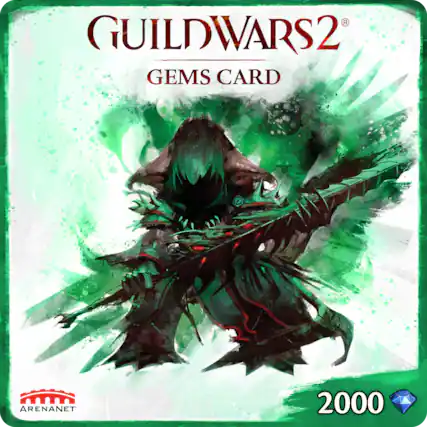 GUILDWARS2 GEMS CARD ARENANET 2000