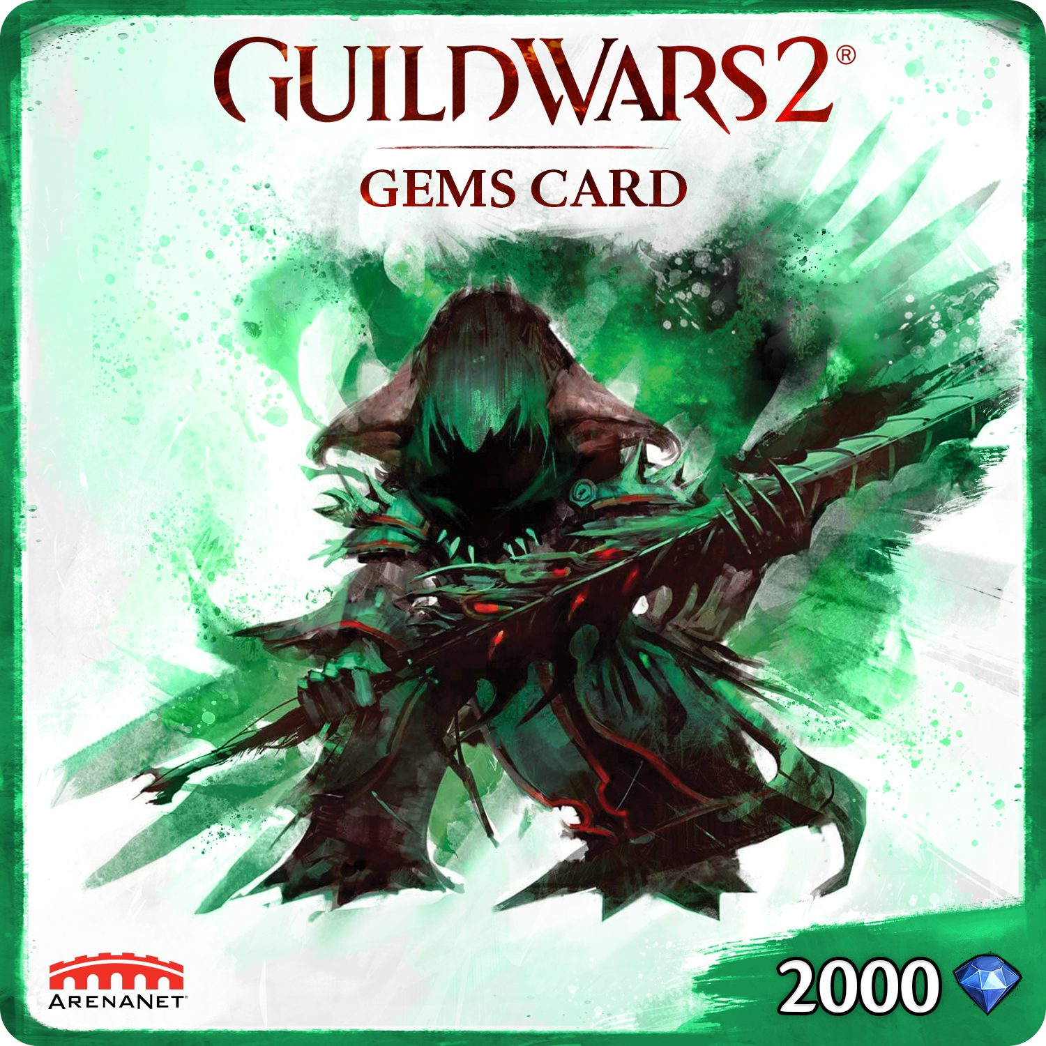 GUILDWARS2 GEMS CARD ARENANET 2000