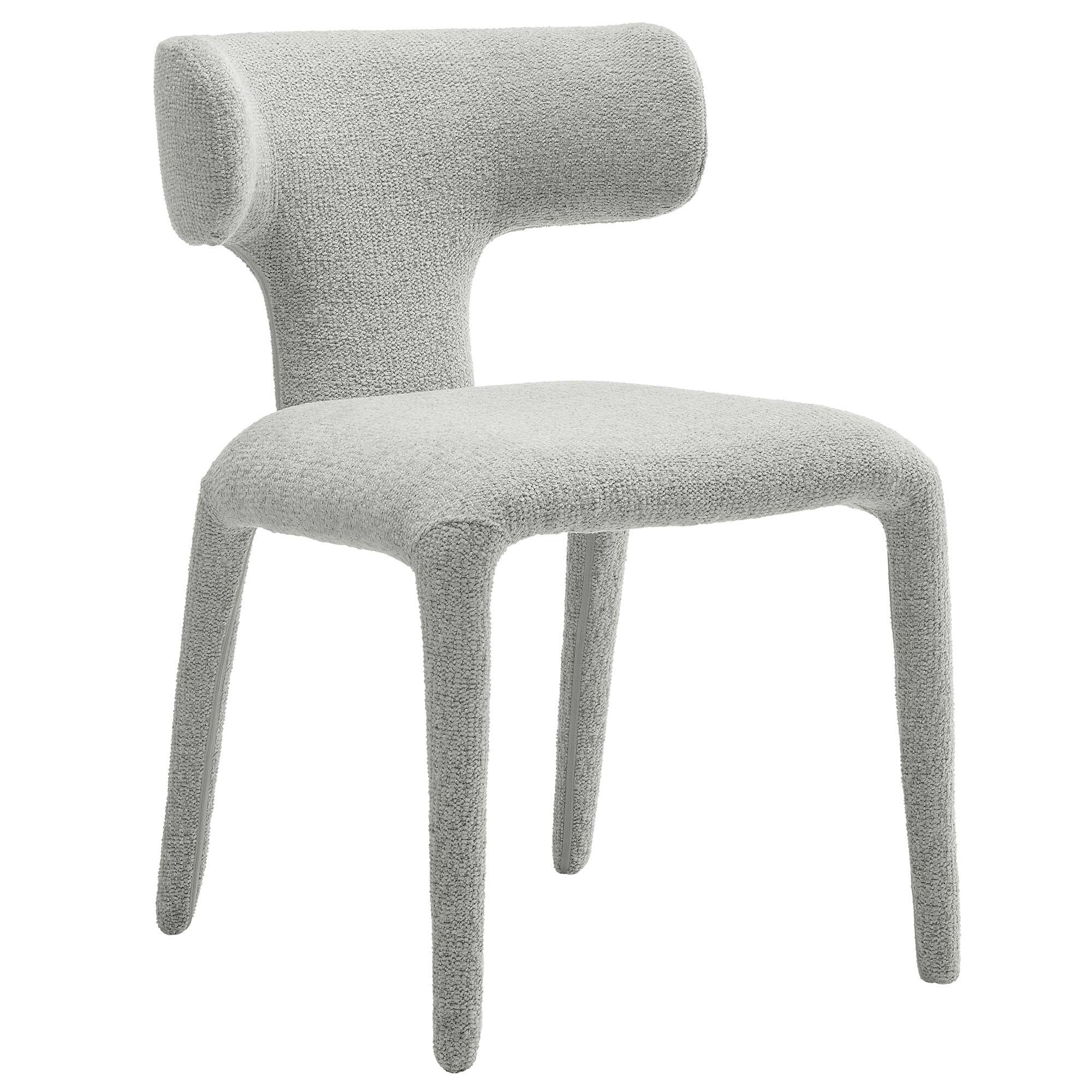Alt View 1. Modway - Stellan Curved Back Boucle Upholstered Dining Chair Set of 2 by Modway - Gray.
