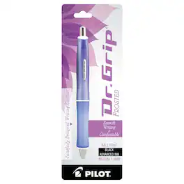Pilot - Dr. Grip Frosted Retractable Ballpoint Pen, Medium Point, Black Ink (36250)
