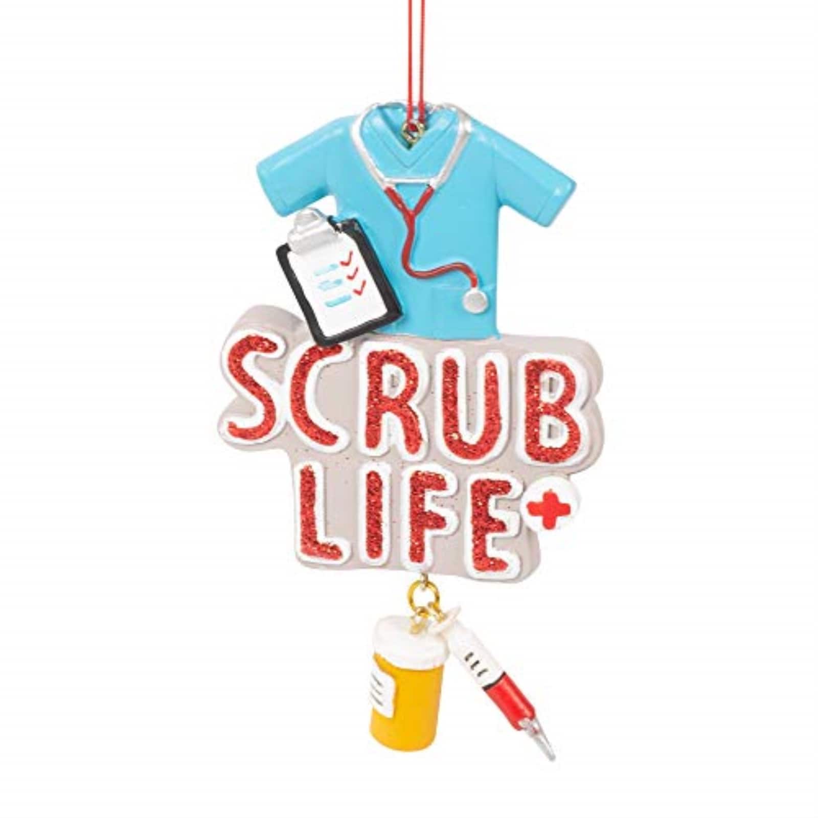 Ganz - Scrub Life Medical Nurse Resin Christmas Tree Ornament 4.5 inch - Brown