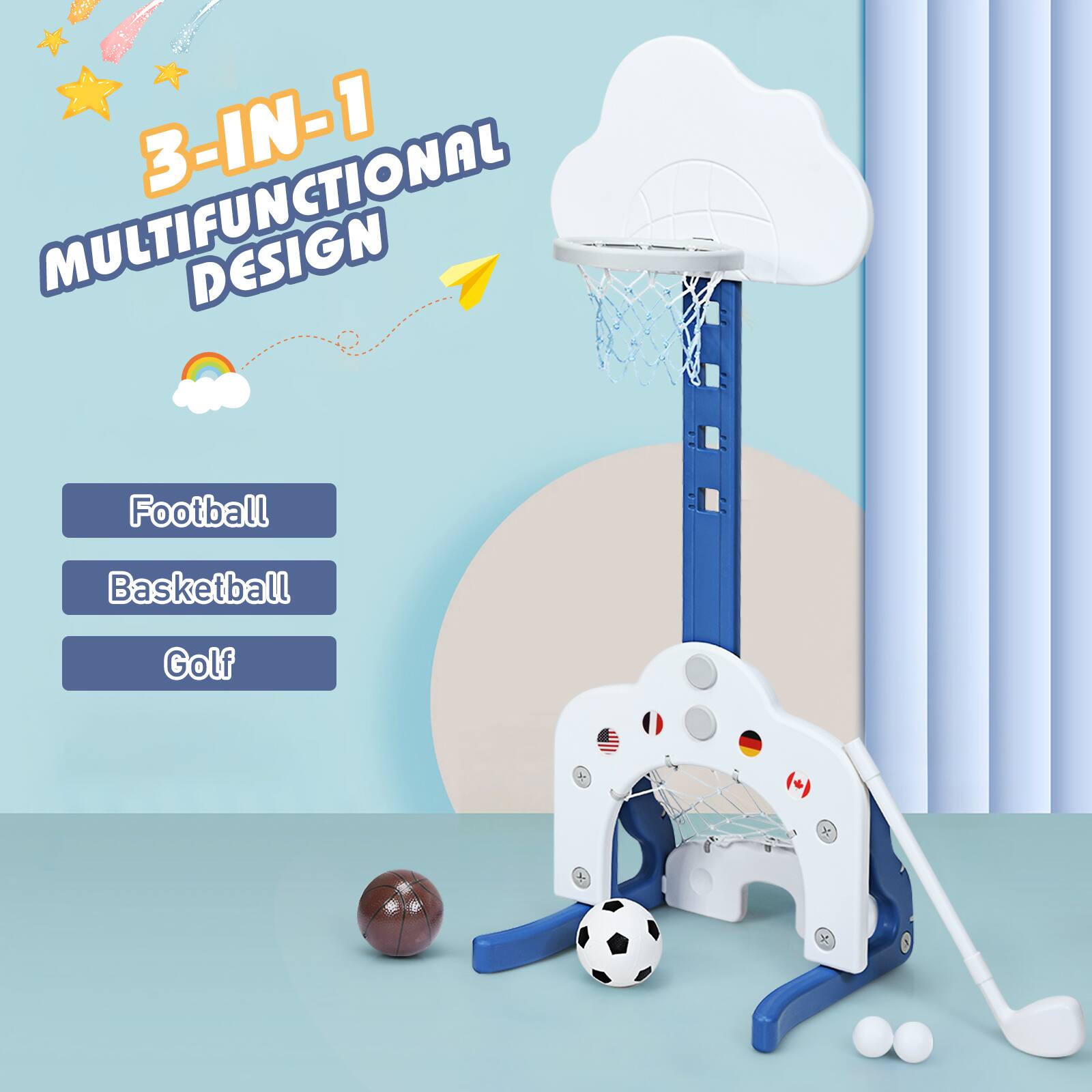 Football, Basketball, Golf