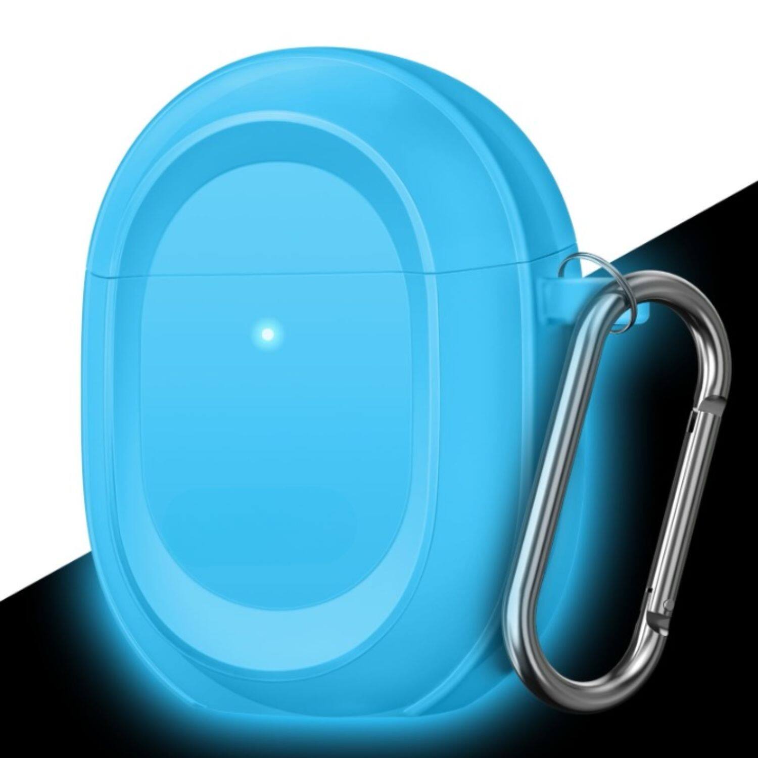 Angle. Stock Preferred - Case Cover for Google Pixel Buds Pro (2022) Rugged Shield Protective Skin Cover Blue - Blue.