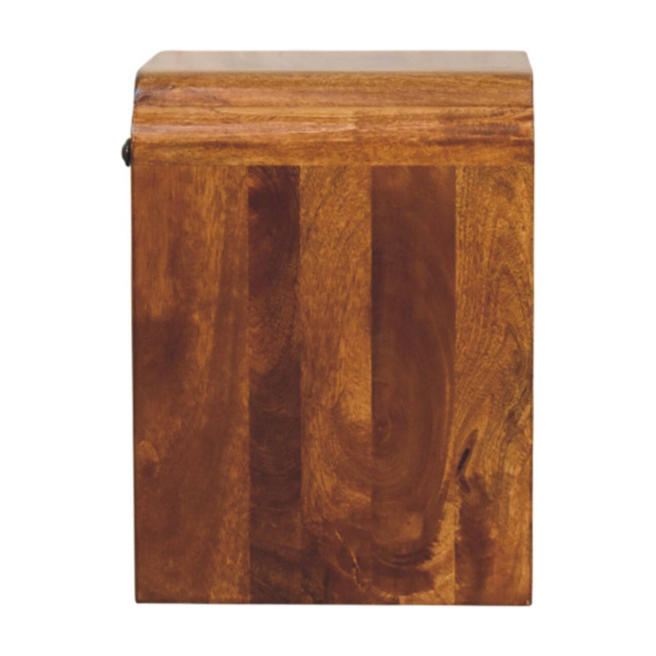 Alt View 4. Artisan Furniture - Artisan Furniture Solid Wood Newton Mini Chestnut Nightstand with a Drawer and Open shelf - Chestnut.
