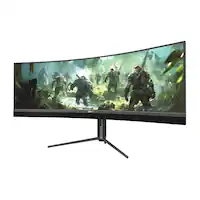 Mobile Pixels - 45" 1500R 165Hz DQHD OLED Curved Gaming Monitor - Black - Front_Zoom