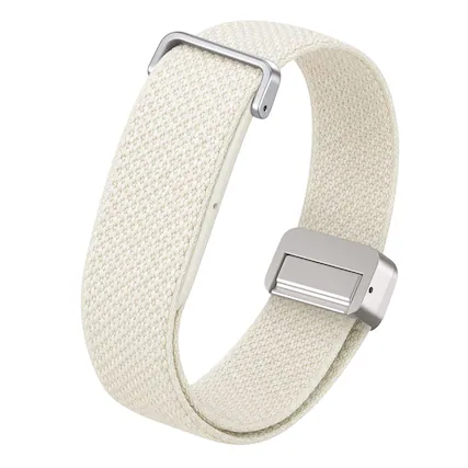 Front. Fintie - Magnetic Nylon Sport Loop Band for Google Fitbit Air, Soft Nylon Solo Loop Breathable Adjustable Replacement Strap - Starlight.