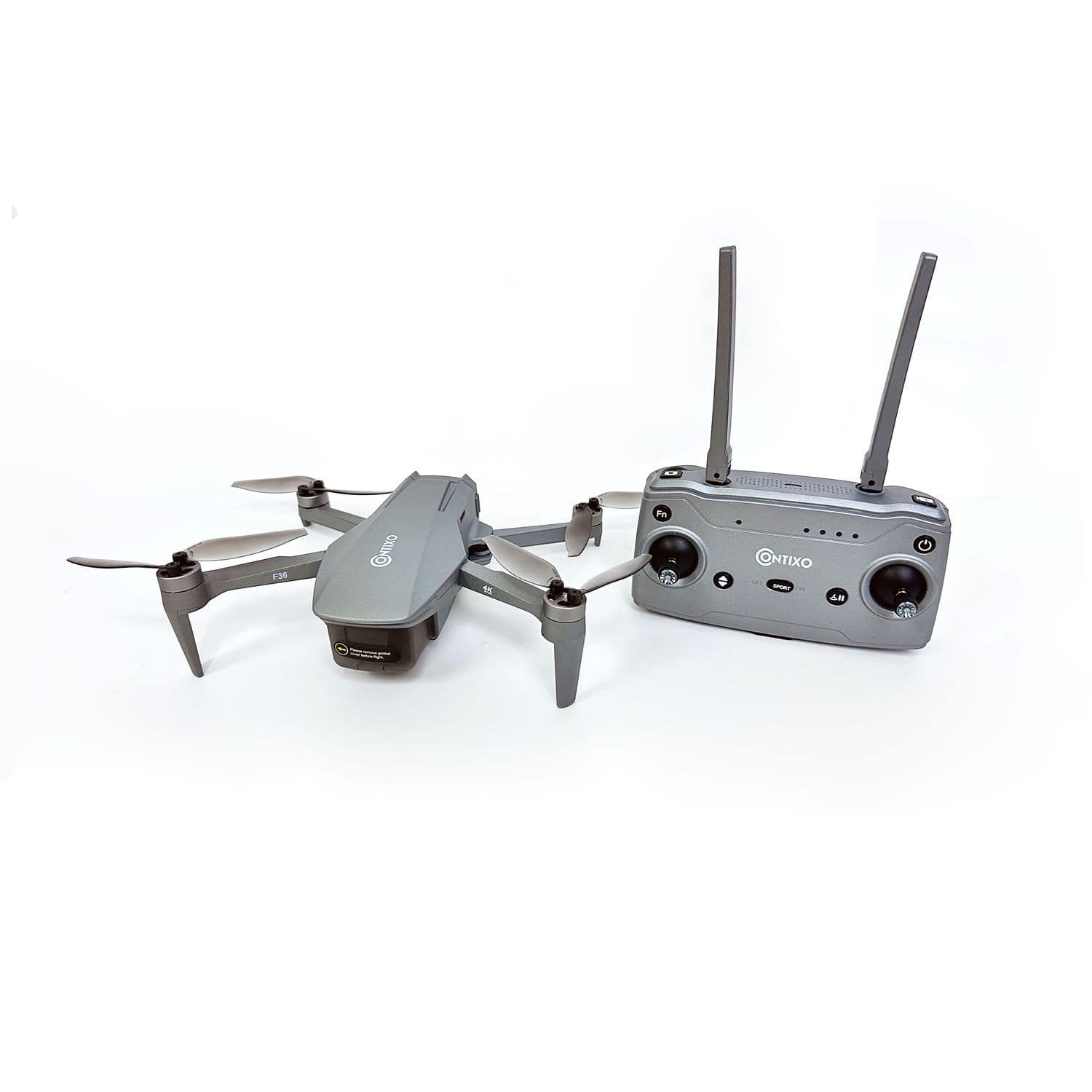 Alt View 18. Contixo - F36 Gimbal Drone with Remote Controller - Silver.