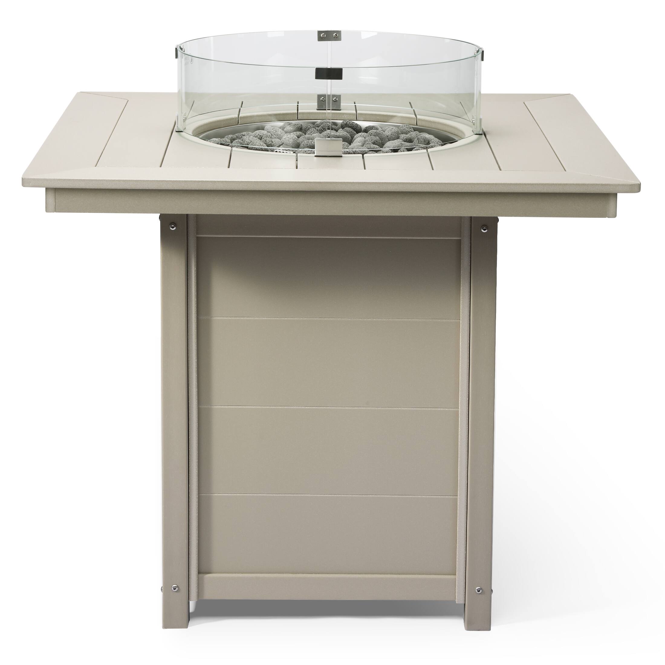 Alt View 1. WestinTrends - WestinTrends Helios 42" Modern Outdoor Patio Gas Propane Square Fire Pit Table.