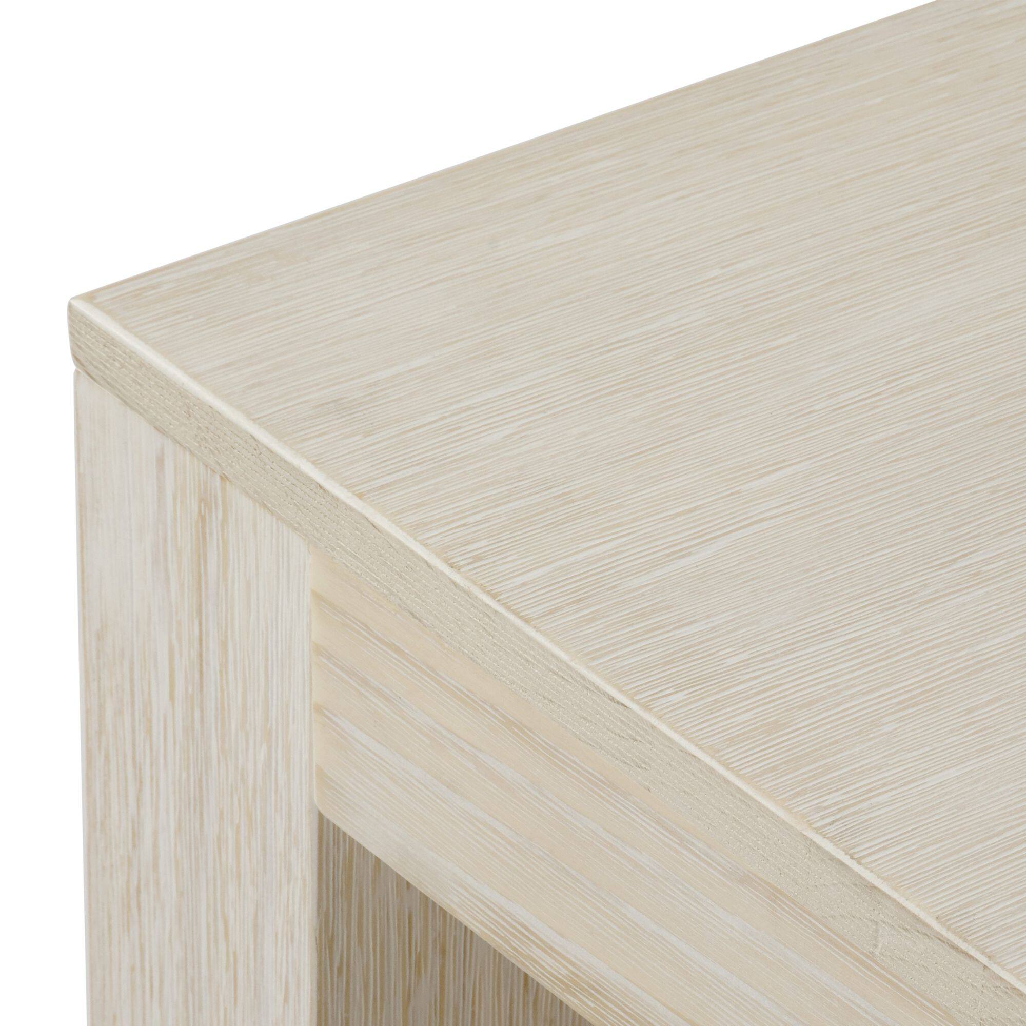 Alt View 3. Plank+Beam - Modern Rectangular Coffee Table (40in x 20in / 1020mm x 510mm), White Sand Wirebrush - White Sand Wirebrush.