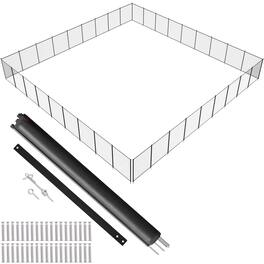 VEVOR - Pool Fence, 4 x 108 FT Pool Fences for Inground Pools, Removable Child Safety Pool Fencing, Easy DIY Installation - Black