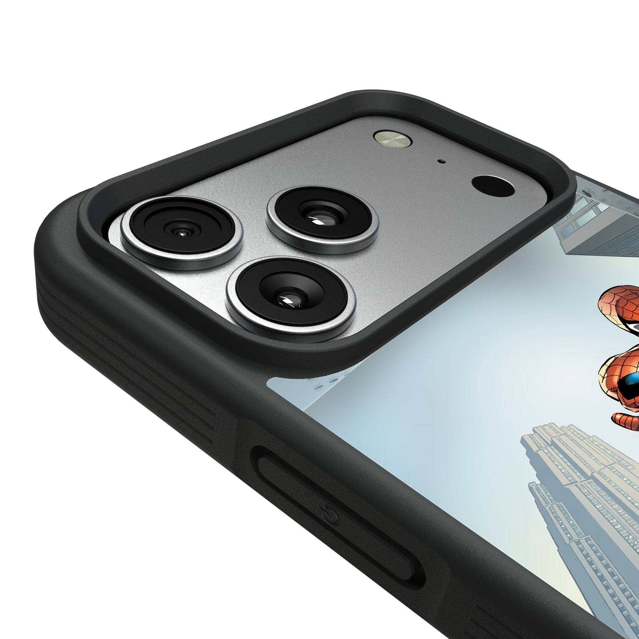 Left. Keyscaper - Marvel Cover Art Bump Phone Case - Apple iPhone Air - Spider-Man 3.