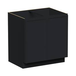 Boyel Living - 33-in W x 34.5-in H x 24-in D Shaker RTA Kitchen Full Height Door Base Cabinet with Soft-Close - Black