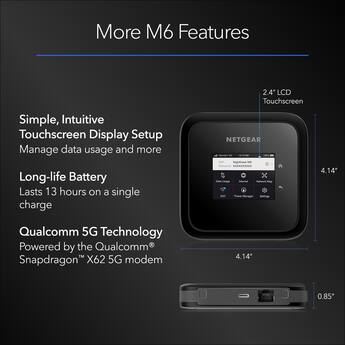 NETGEAR Nighthawk M6 5G WiFi 6 Hotspot Black (Unlocked) - Best Buy NETGEAR Nighthawk M6 5G WiFi 6 Hotspot Black (Unlocked) - Best Buy