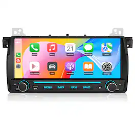 Junsun - 10.26"2+32GB 4Core Android15 Carplay For BMW 3 Series E46 1999-2004 Car Stereo Radio GPS Navi WIFI RDS DSP SWC BT - Black