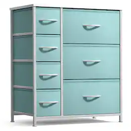 Sorbus - Dresser with 7 Drawers, Furniture Storage Chest for Kid’s, Teens, Bedroom, Nursery, Playroom - Aqua