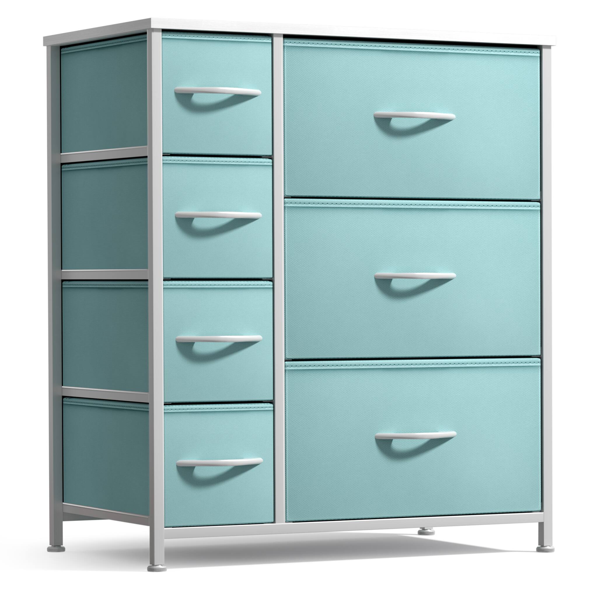 Front. Sorbus - Sorbus Dresser with 7 Drawers, Furniture Storage Chest for Kid’s, Teens, Bedroom, Nursery, Playroom - Aqua.