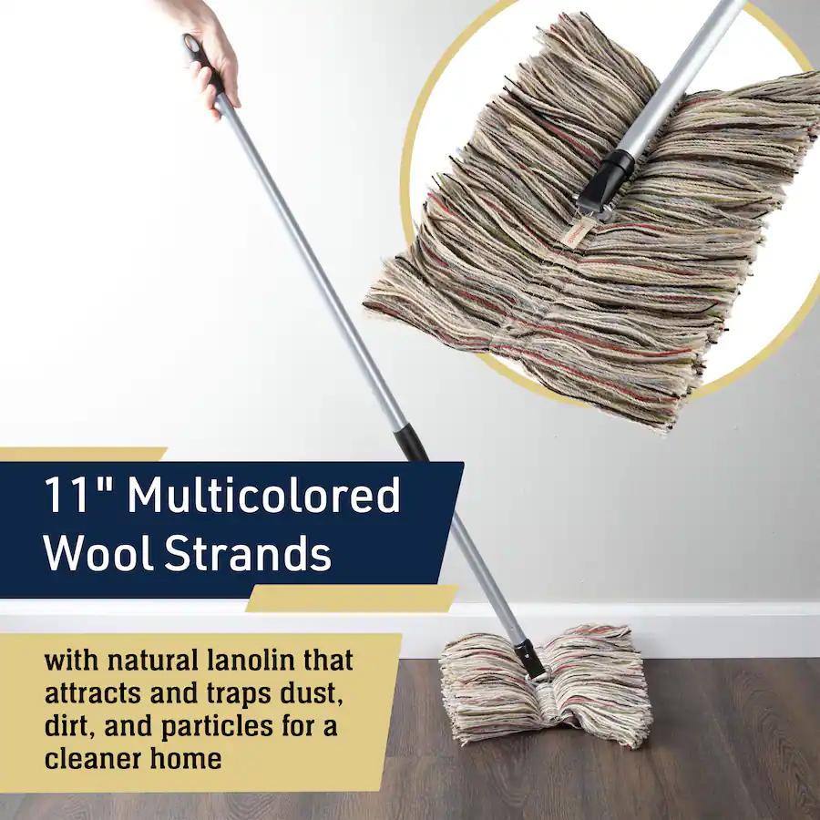 Dust Strands Kings County Tools Dust Mop for Hardwood Floors Extendable Duster Wand ...